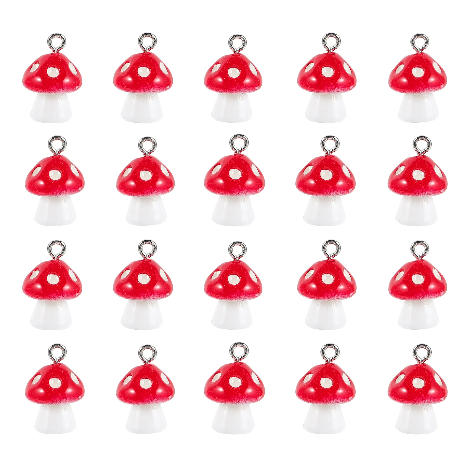 

30 Pcs Charm Child Jewelry Bead Dangle Charms Mini Miniature Mushroom Figurines Pendants