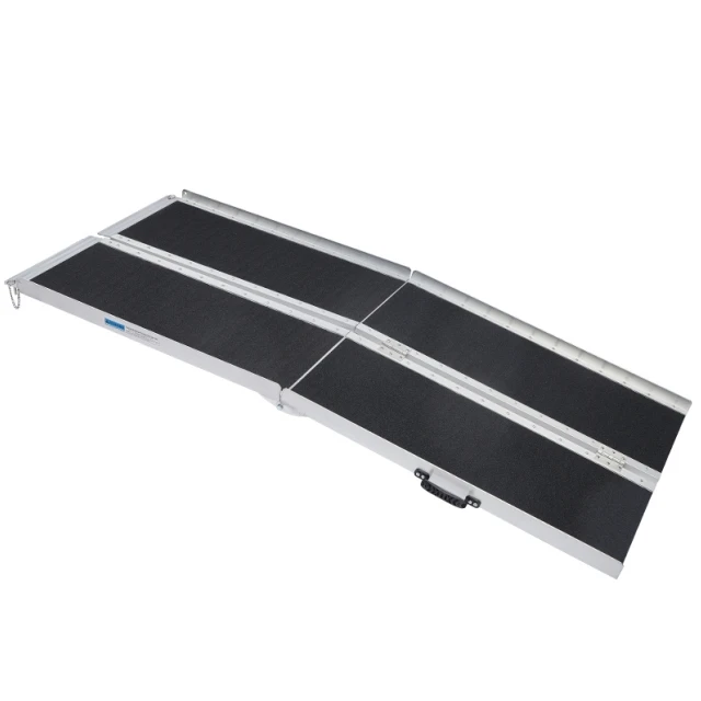 6-Foot disabled ramp Non-slip wheelchair ramp with non-slip surface, portable aluminum foldable ramp for disabled people