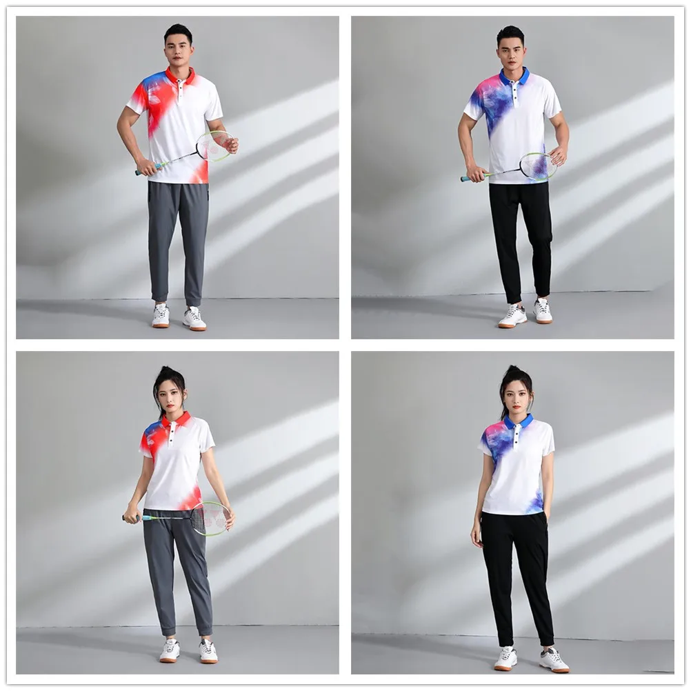 

Badminton Jerseys Pants Men Women Breathable Quick Drying Sportswear Tennis Training Suit Shuttlecock Top Skirt Team Uniform