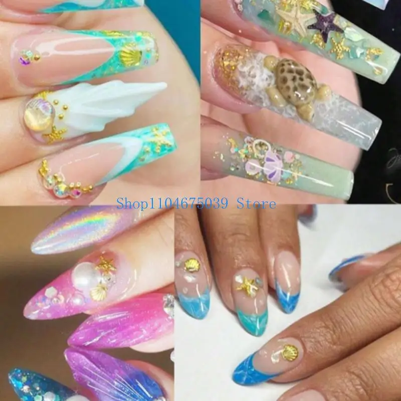 5asd البحر موضوع مسمار الفن قالب من السيليكون مانيكير أداة التدريب لوازم مانيكير احترافية مناسبة لصنع الملحقات #3