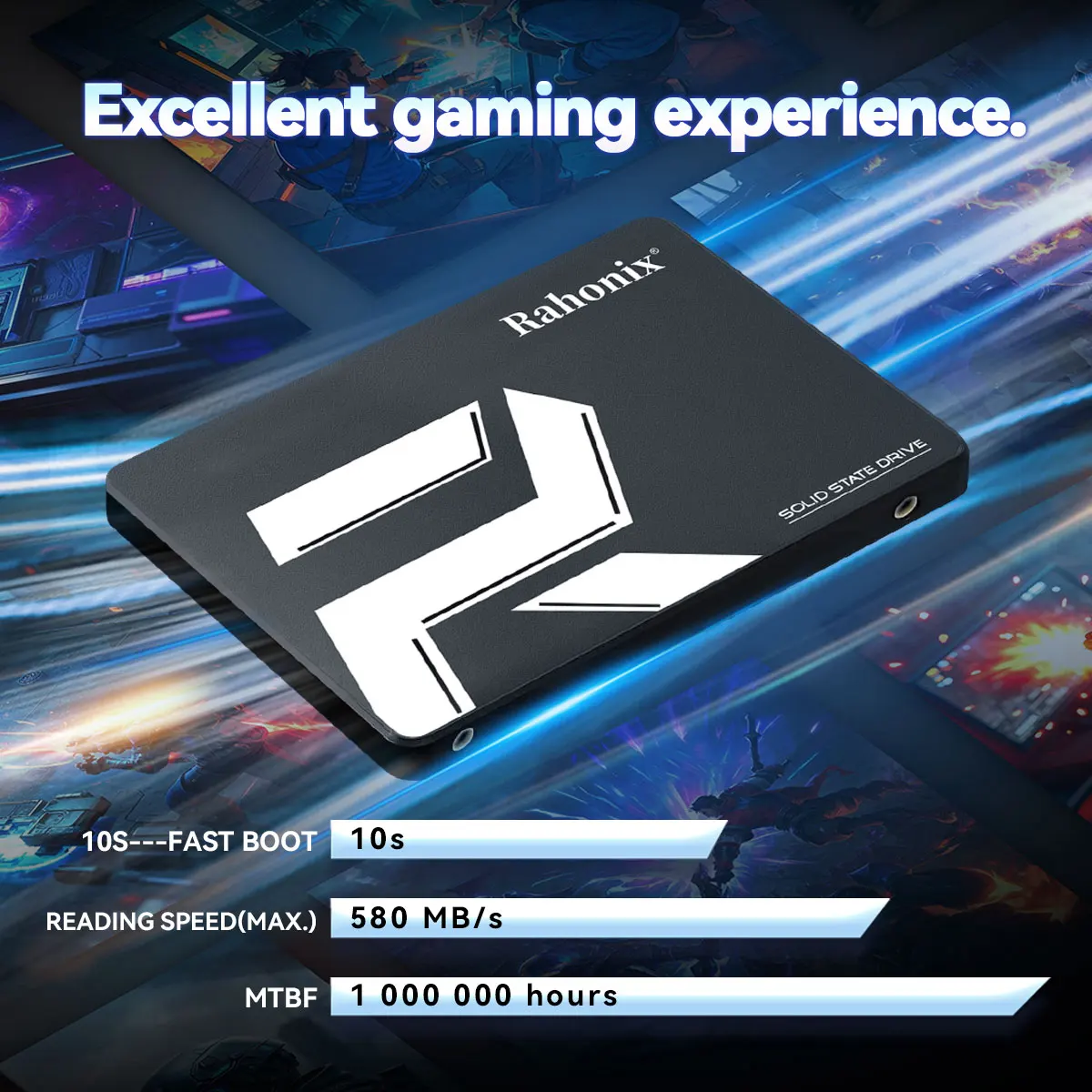 RS SSD 2.5인치 하드 디스크 드라이브 256GB 512GB 1TB SATA3 128GB 2TB 4TB 내장형 솔리드 스테이트 드라이브 HDD (PC 노트북용)