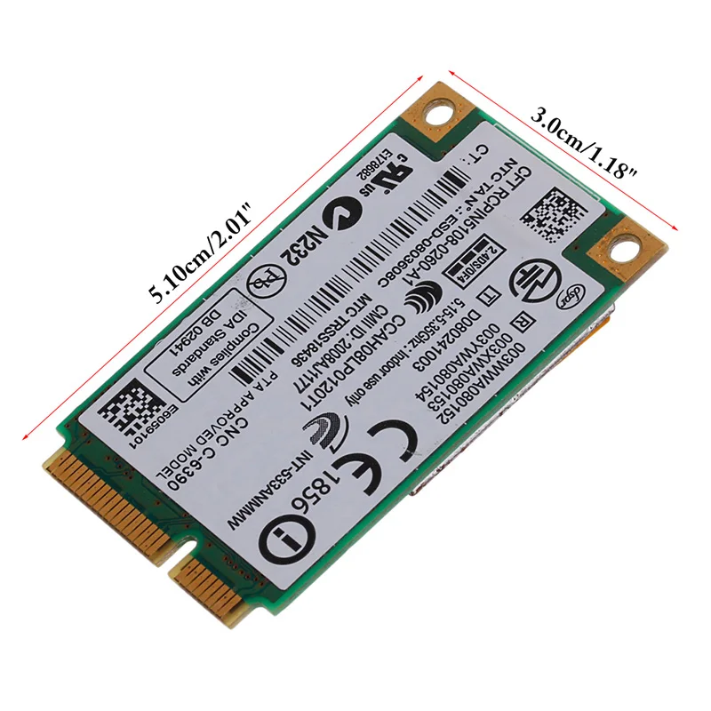 Para cartão Intel 533AN_MMW WIFI 5300 para  ThinkPad X200 X301 W500 T400