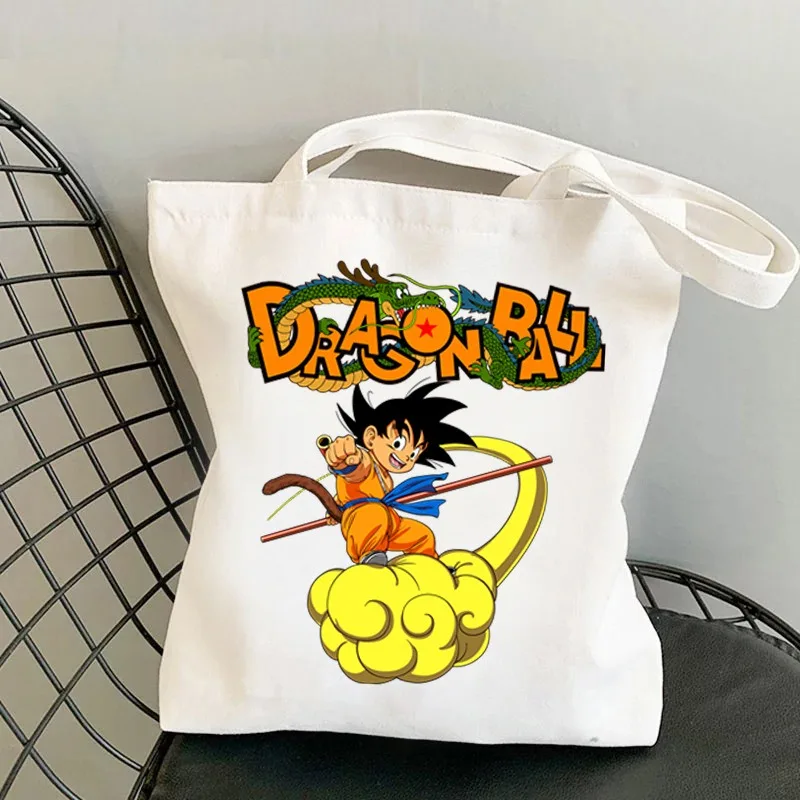 

Dragon Ball Goku Print Large Capacity Shoulder Bag Anime Cosplay Casual Canvas Tote