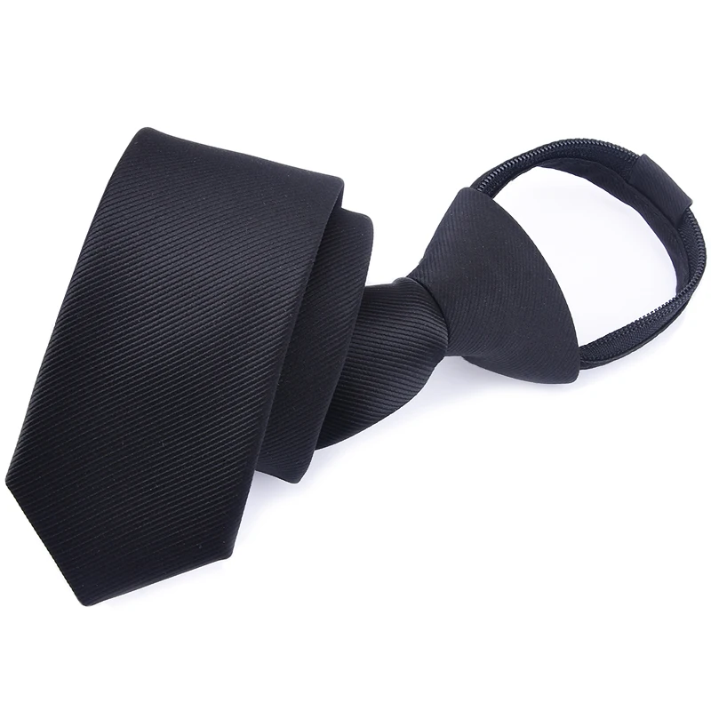 Fashion Zipper Neck Tie 5cm Slim Narrow For Men and Women Lazy Ties Easy To Pull Neckwear Korean Style Wedding Party