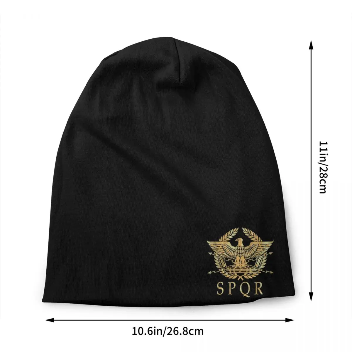 Custom Vintage Gold Roman Empire Byzantine Eagle Emblem Skullies Beanies Caps Unisex Street Knit Hat Adult Rome SPQR Bonnet Hats