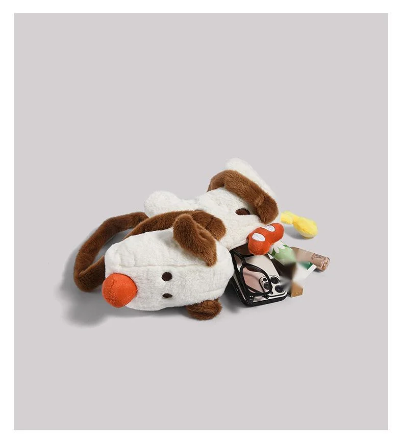 UR Cute Puppy Doll for Women 2024 Autumn/Winter New Collection Single Shoulder Crossbody Plush Mini Phone Bag_voghion.com