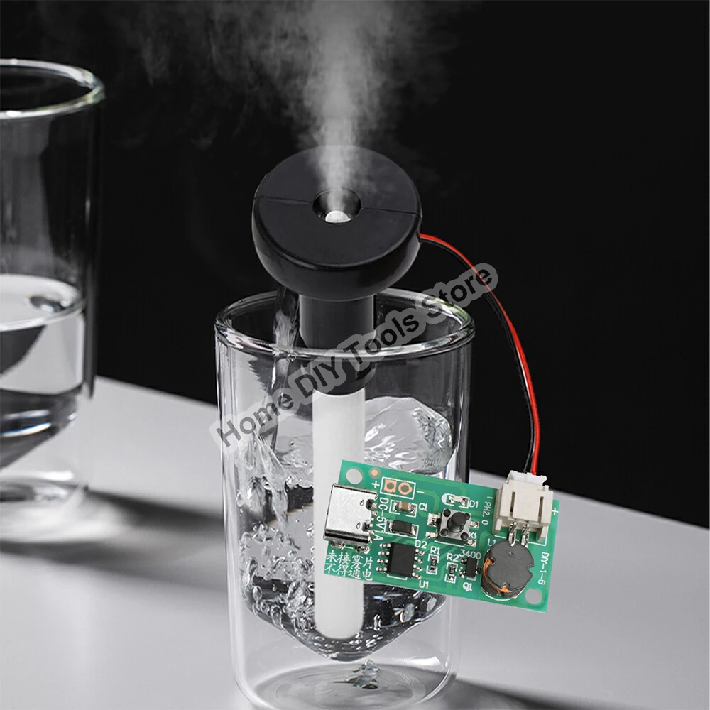 DC 5V 1.5-2W Mini Single Jet Humidifier Misting Module Ultrasonic Atomization Driver Board Type-C Interface