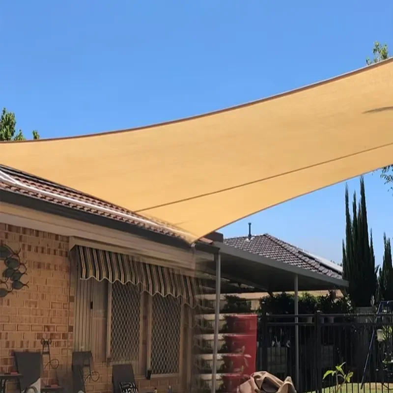 Outdoor Sand Beige Color Garden Patio Hdpe Sun Shade Sail for Decks Rectangle Shade Sail 4*6m