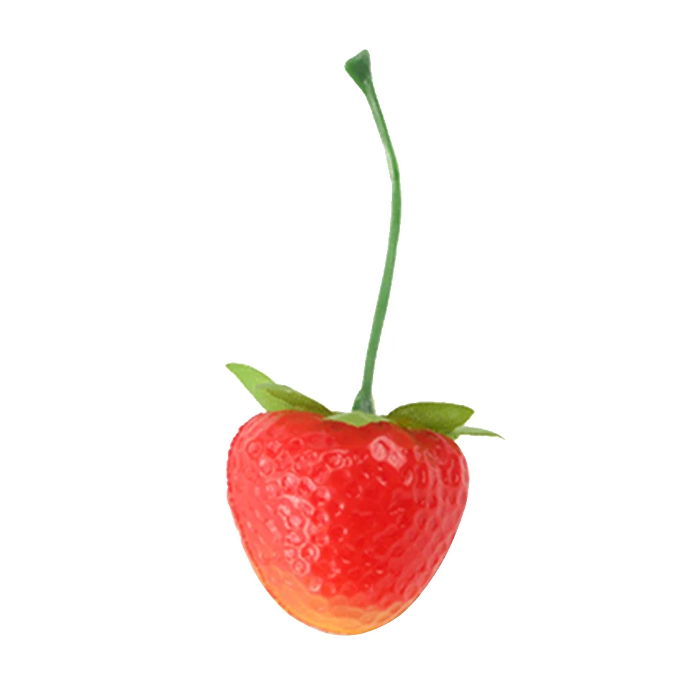 

30 Pcs Strawberry Simulated Fake Fruits Model Artificial Palstic Strawberries Red