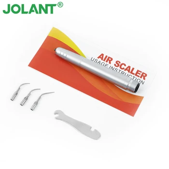 JOLANT Dental Ultrasonic Air Scaler Handpiece Sonic Perio Scaling with 3 Tips 2 Holes/4 Holes Dentist Tools