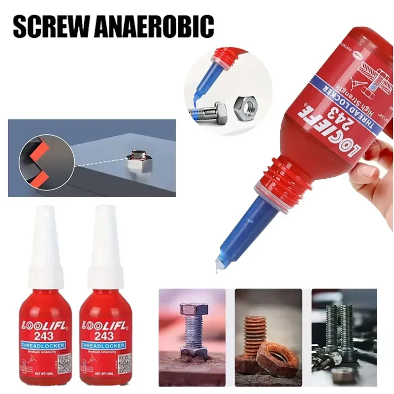 10ml Thread Locking Glue 243 Screw Glue Tightening Screws Prevent Loosening Rusting Caulking Temperature Resistance Tool