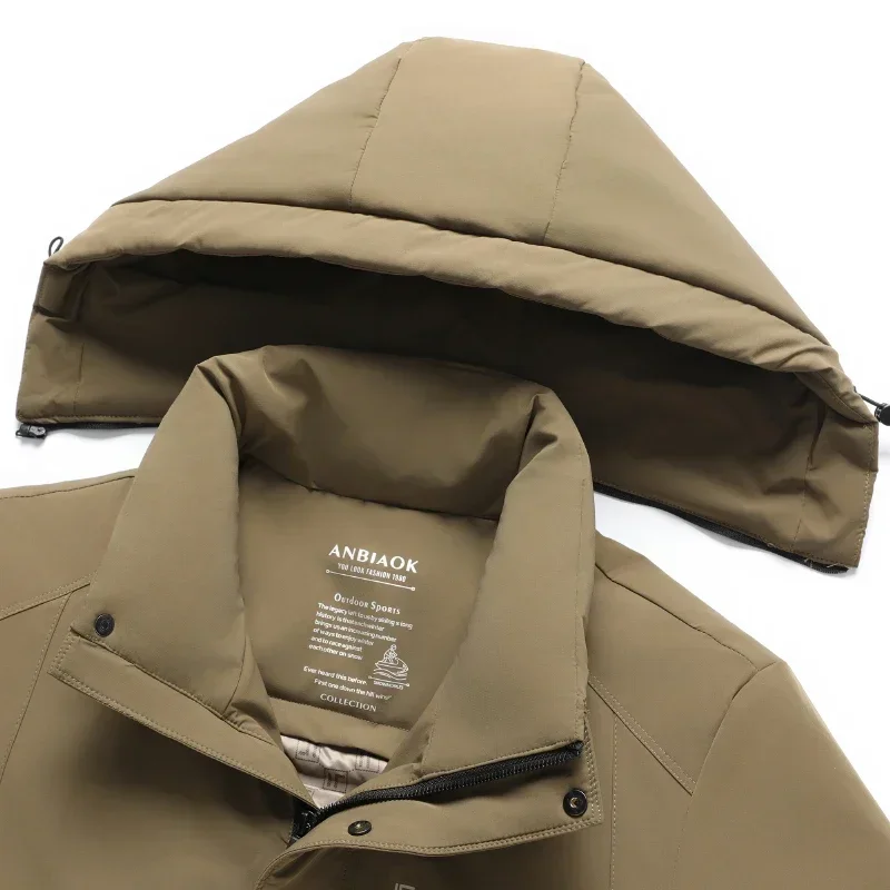 2024 inverno nuovo piumino con cappuccio da uomo giacca da uomo casual outdoor cappotto caldo spesso abbigliamento da uomo