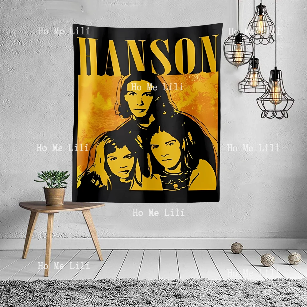 Rare Vintage Hanson Music Album Inspired 90's Graphic Hanson Brothers Tapestry Wall Hanging For Bedroom Livingroom Modern Design