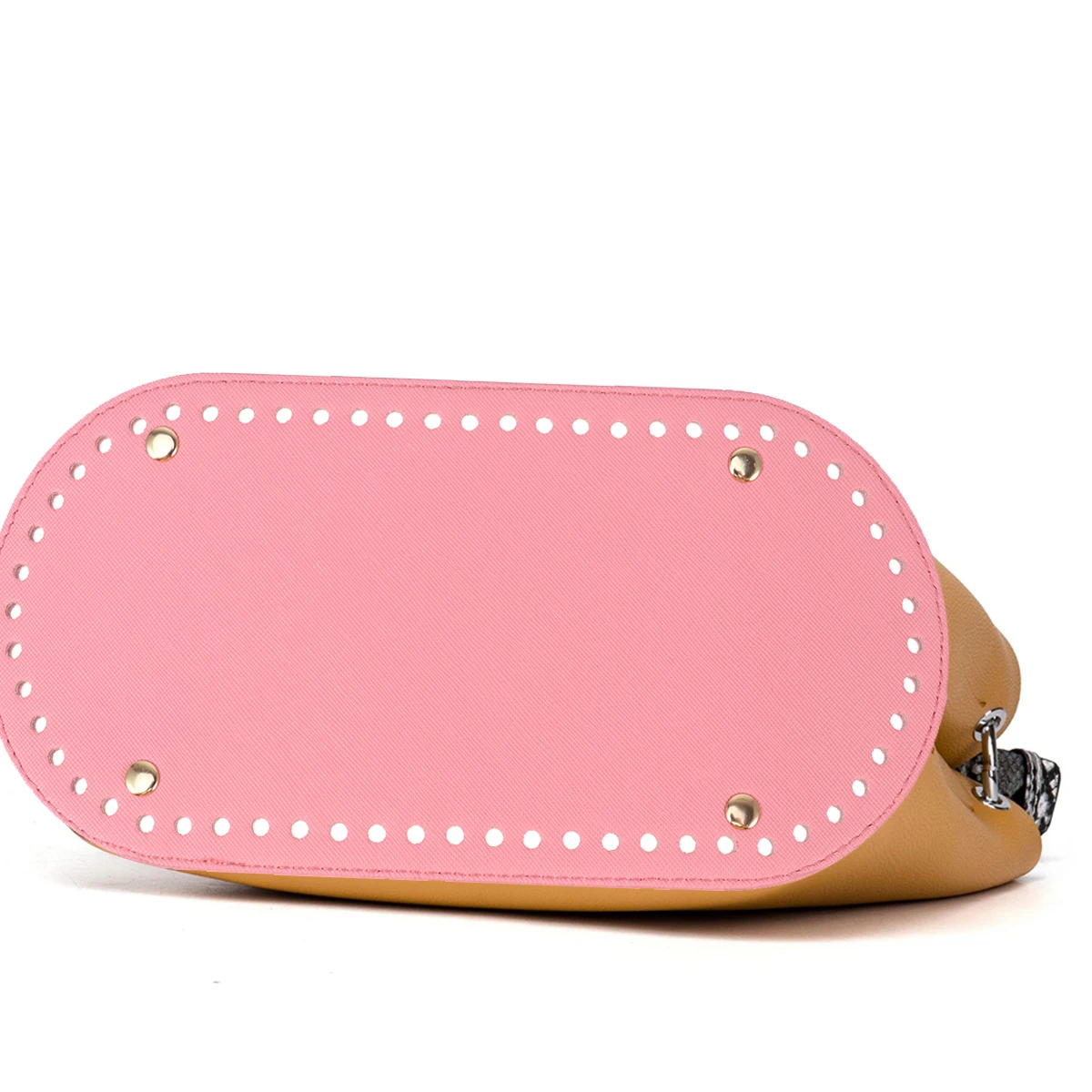 

1Pcs Durable PU Oval Bag Bottom Base Pad Nails for Handmade Crochet Knitting DIY Pink Bag Bottom Crochet