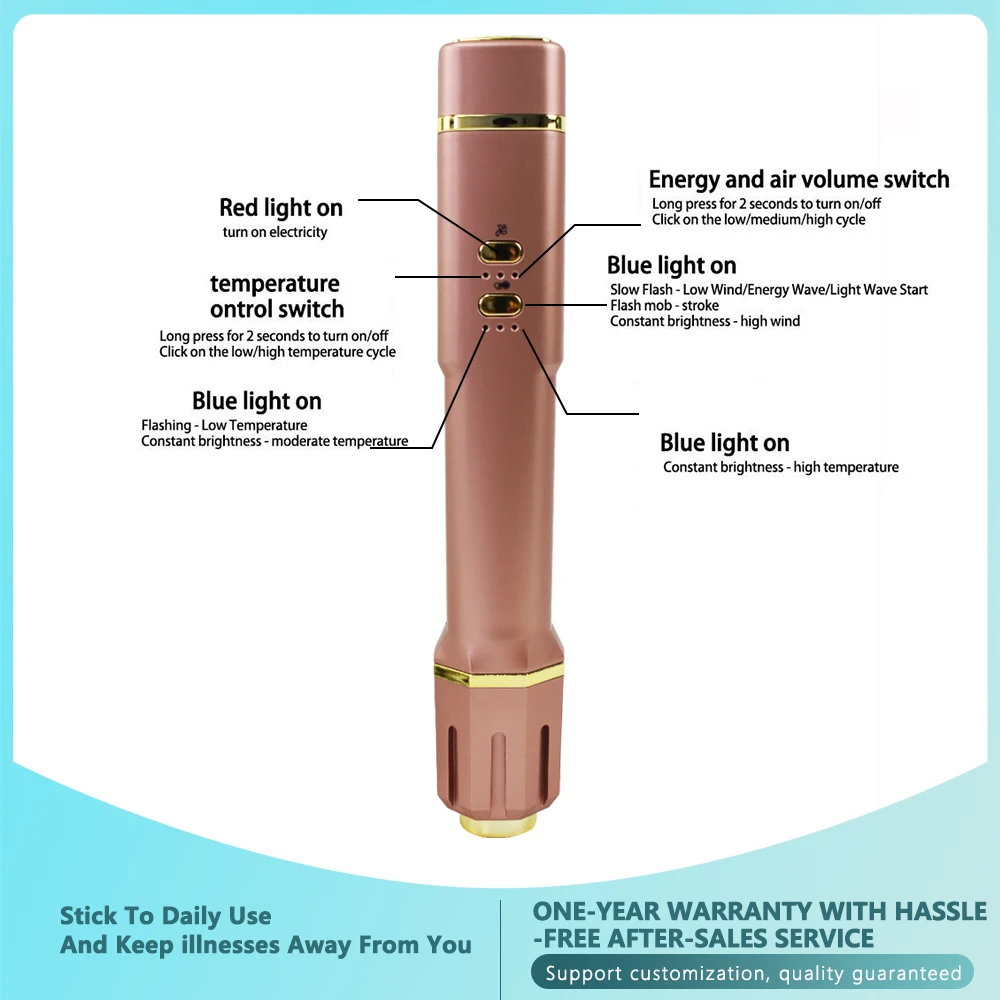 New Terahertz Little God Portable Blue Light Therapy Wand Health Instrument Cell Activation Energy Portable Health Care Device