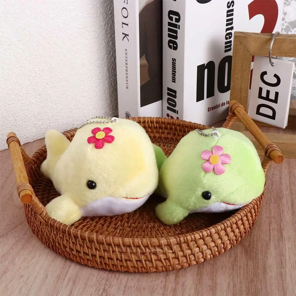 Animals Cute Backpack Pendant Stuffed Toy Hanging Pendant Bag Charm Whale Plush Doll Keyring Whale Plush Pendant Keychain