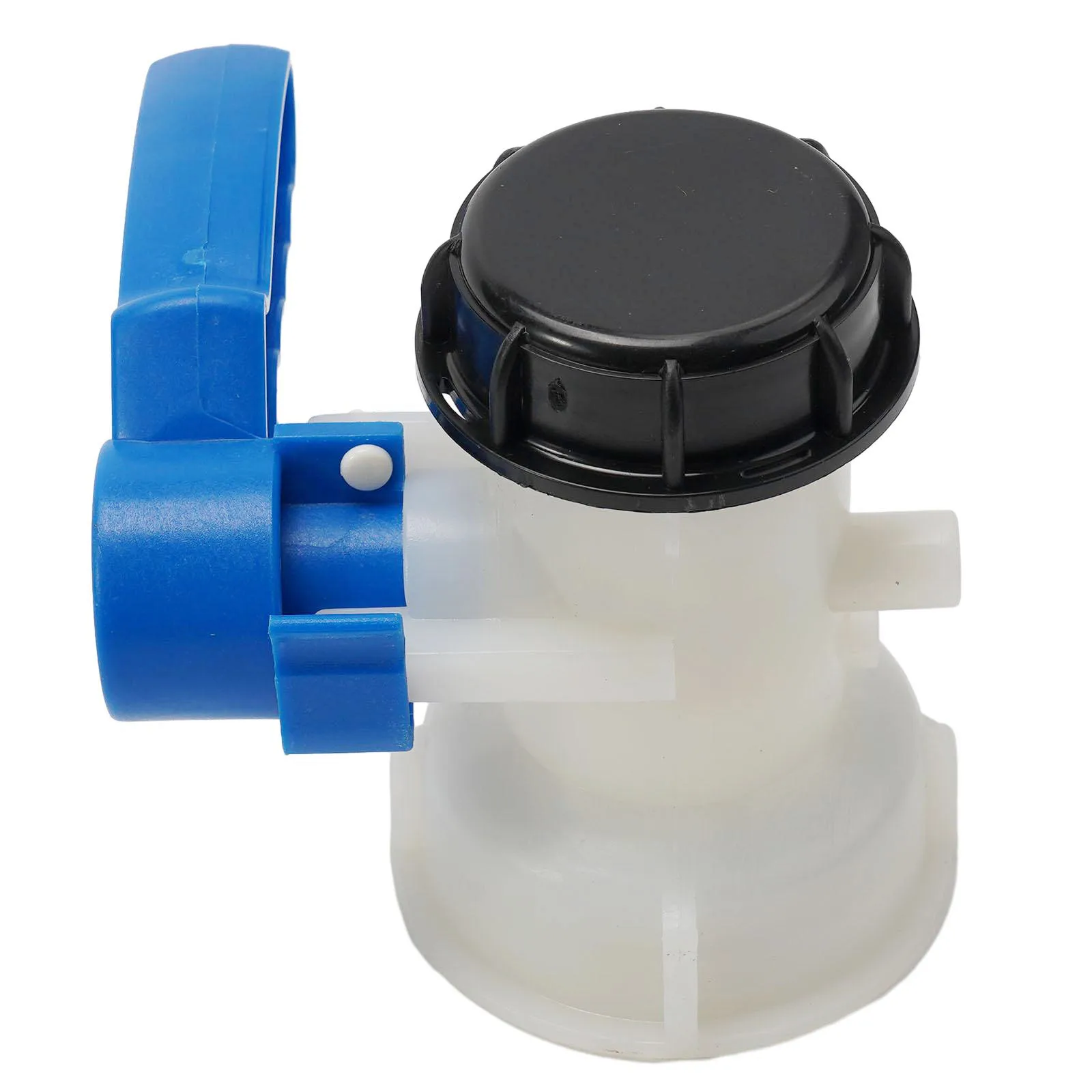 DN60 - 60mm Tank adapter Drain IBC PE S60x6 Thread With fixed union nut 1pc 60mm Union Black cap Blue handle Butterfly Coarse