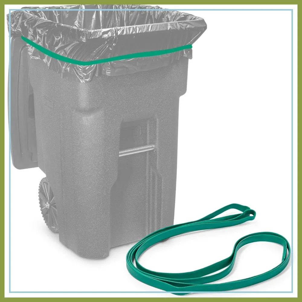 

6 Pack Heavy Duty Rubber Bands for 95-96 Gallon Trash Cans, 30" Diameter