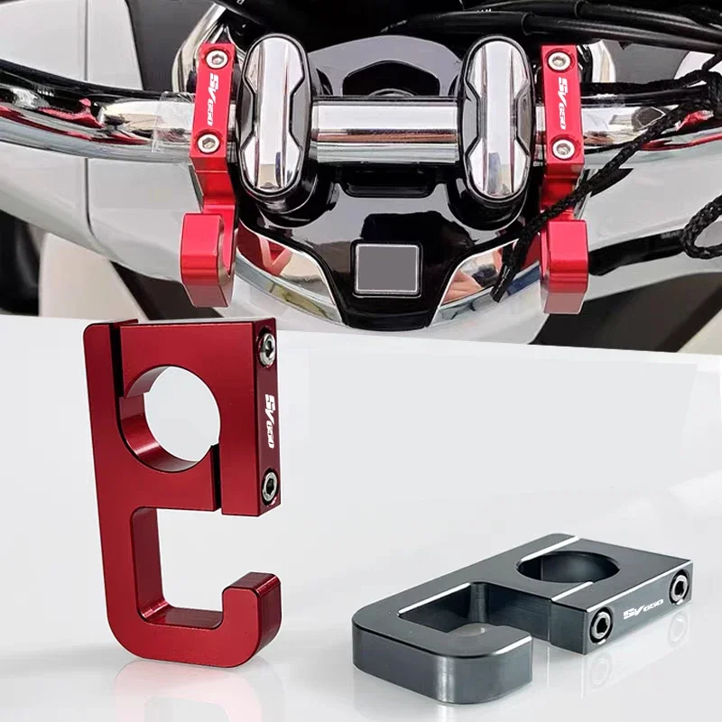 

For SUZUKI SV650 sv 650 Motorcycle Accessories CNC Brake Master Cylinder Bracket Bag Luggage Clamp Holder Helmet Hook SV650 LOGO