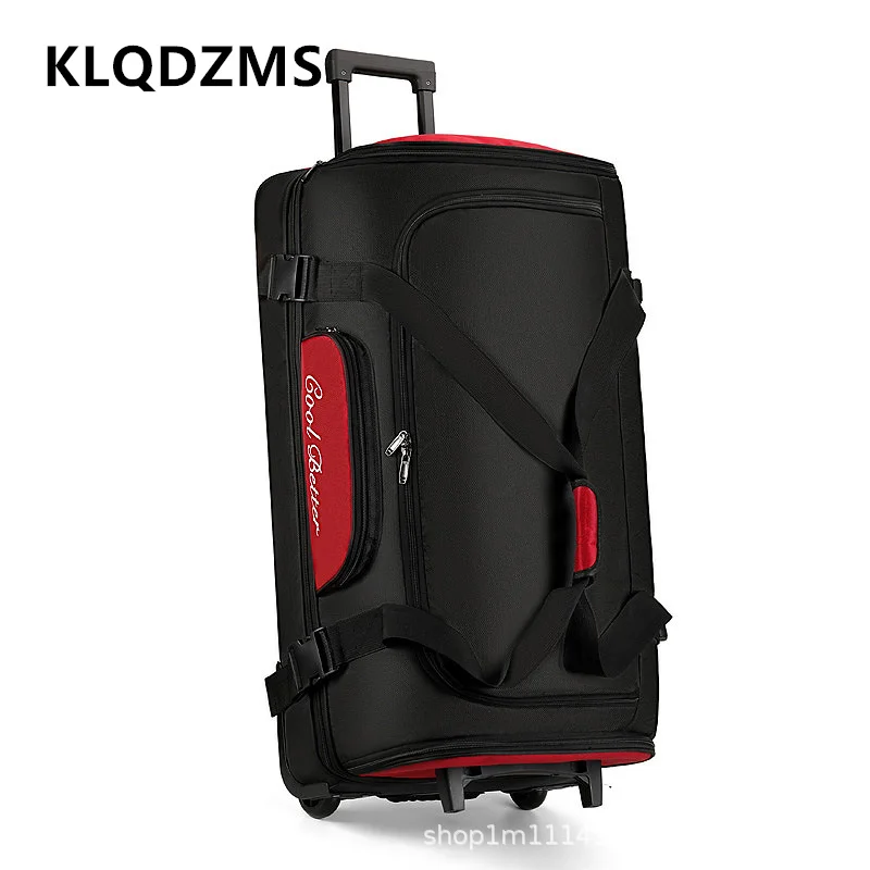 KLQDZMS 34Inch Large Capacity Luggage Multifunctional Shoulder Bag Expandable Trolley Bag Universal Wheel Rolling Suitcase