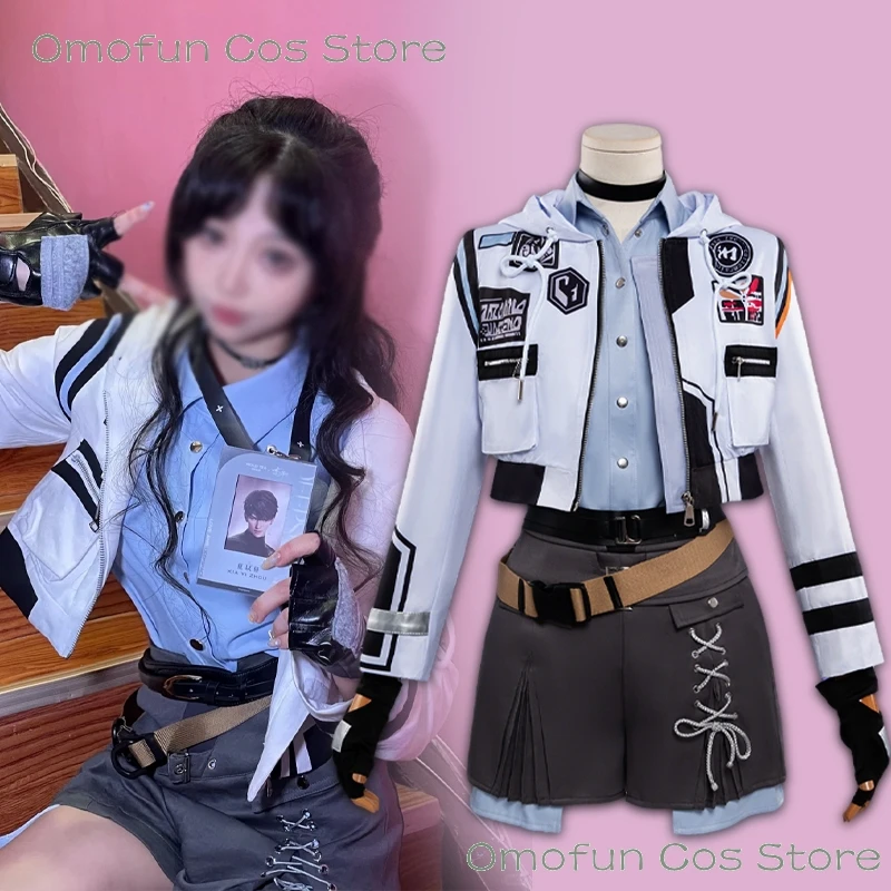 Костюм героини/протагонистки Love and Deepspace Mc Outfits для косплея, Silent Protocol, Хэллоуин, комплект шорт для пары Калеб, парик