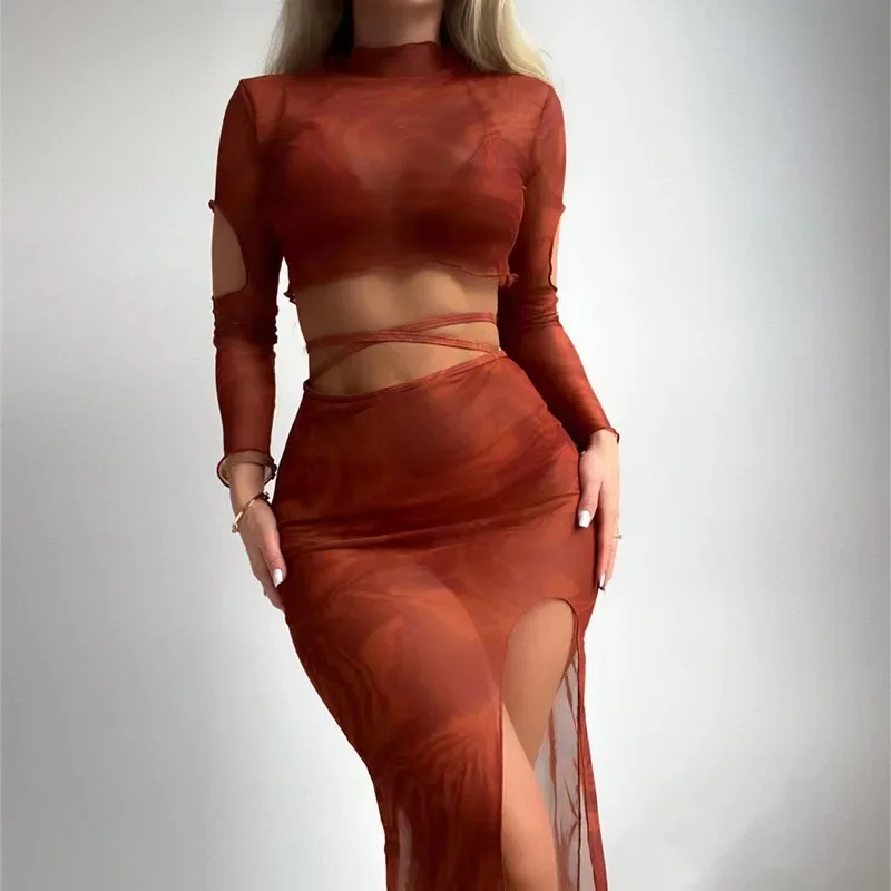 Nuovo set da 4 pezzi costume da bagno donna perizoma costumi da bagno micro bikini sexy con gonne pareo e top corto a maniche lunghe costume da bagno nero