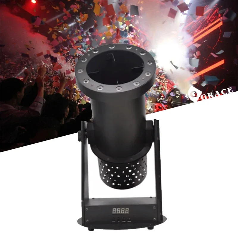 LED Confetti Cannon Manufacturer 1500W RGB Led Lamp Confetti Cannon Color Paper Confetti Machine