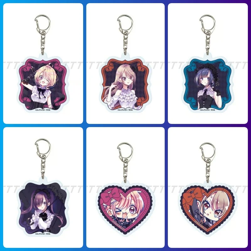 Idol Be Back! 6cm Anju Sakurai Tsubaki Kurokawa Acrylic Pendant Keychains Accessories Car Key Chain Key Ring Phone Bag Hanging