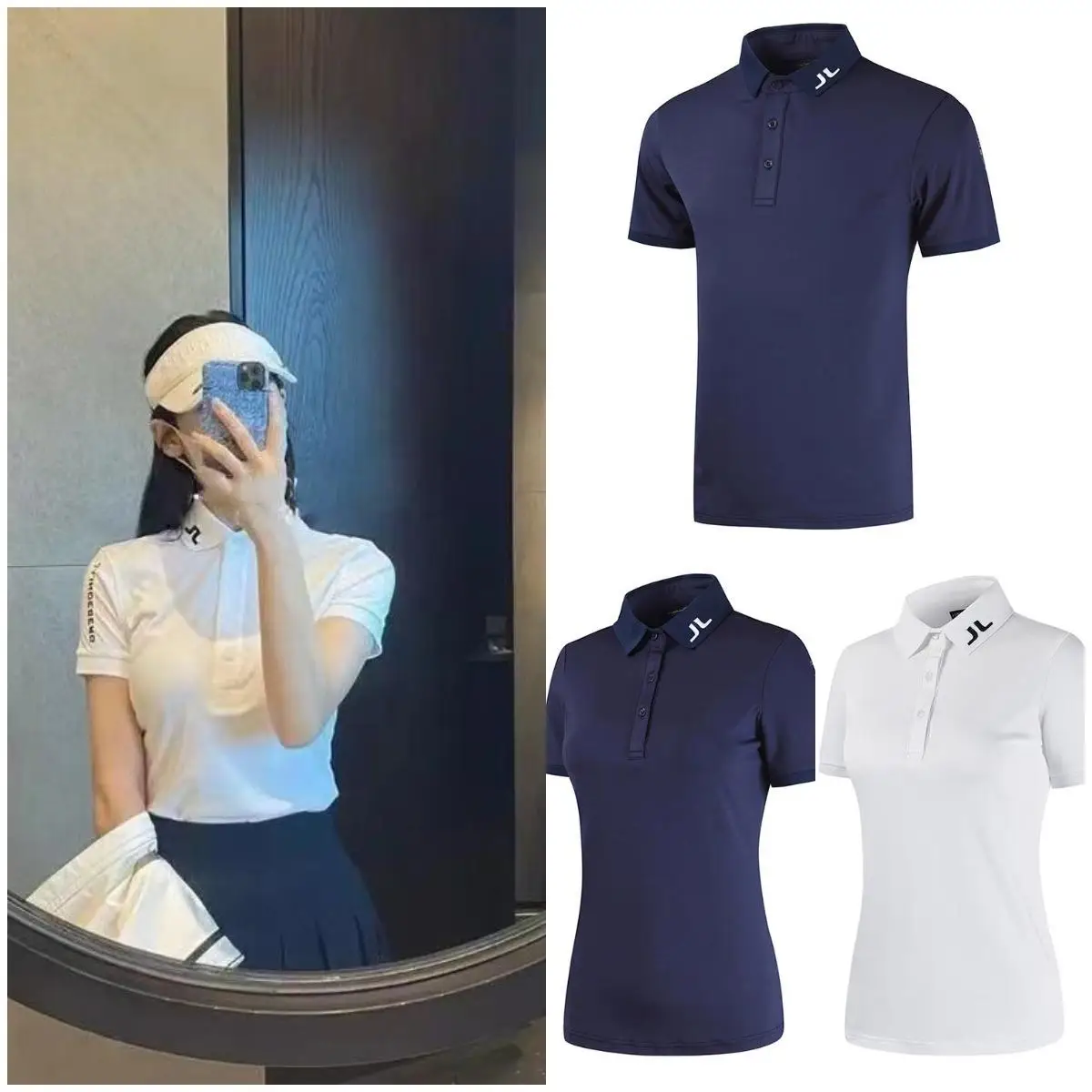 

Golf Polo Shirts for Men and Women Golf Outdoor Sports Quick-Dry Moisture-Wicking Breathable Short-Sleeve T-Shirt