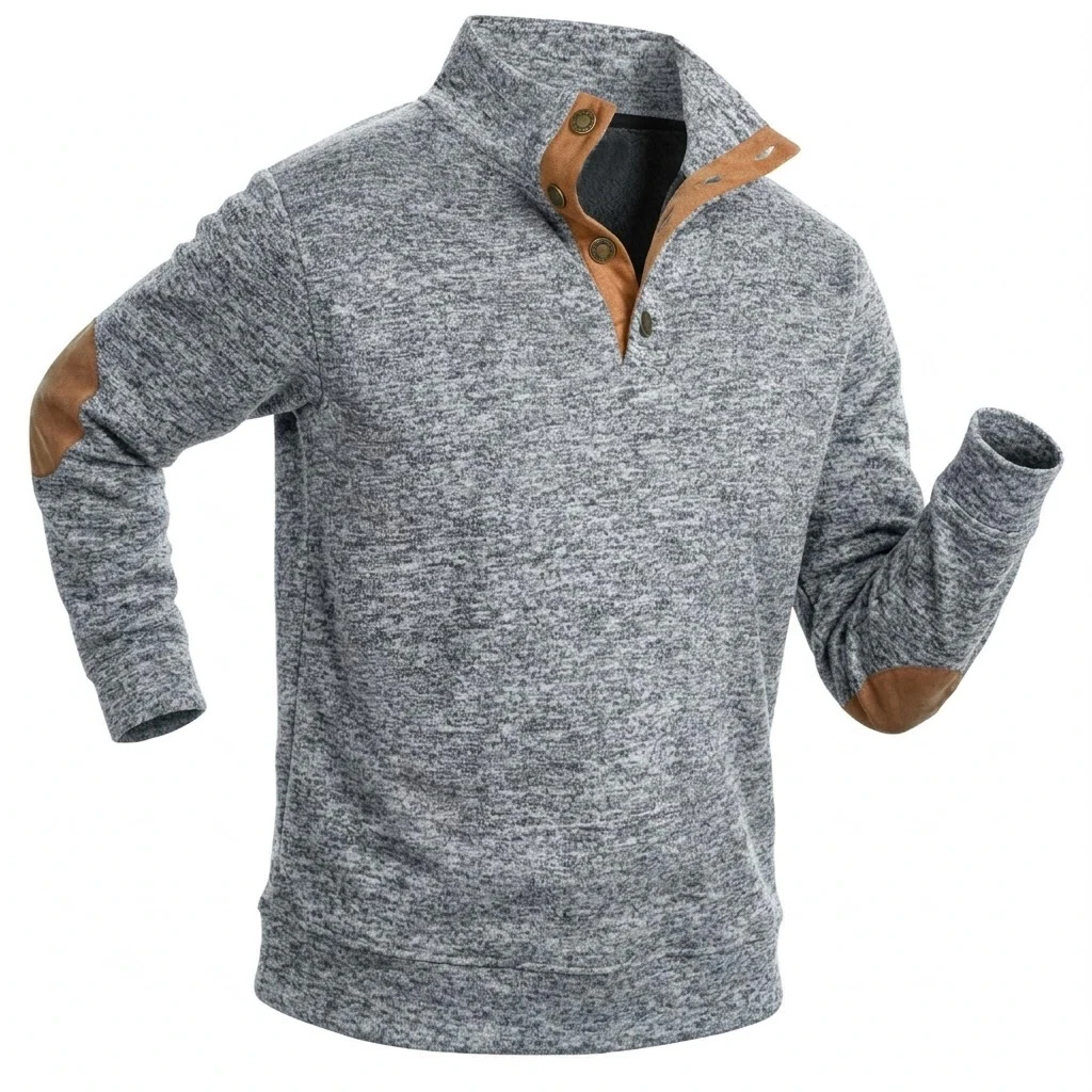 سترة رجالية بياقة قائمة وأزرار - مراجعة Outdoor Sport Hoodie وسعره
