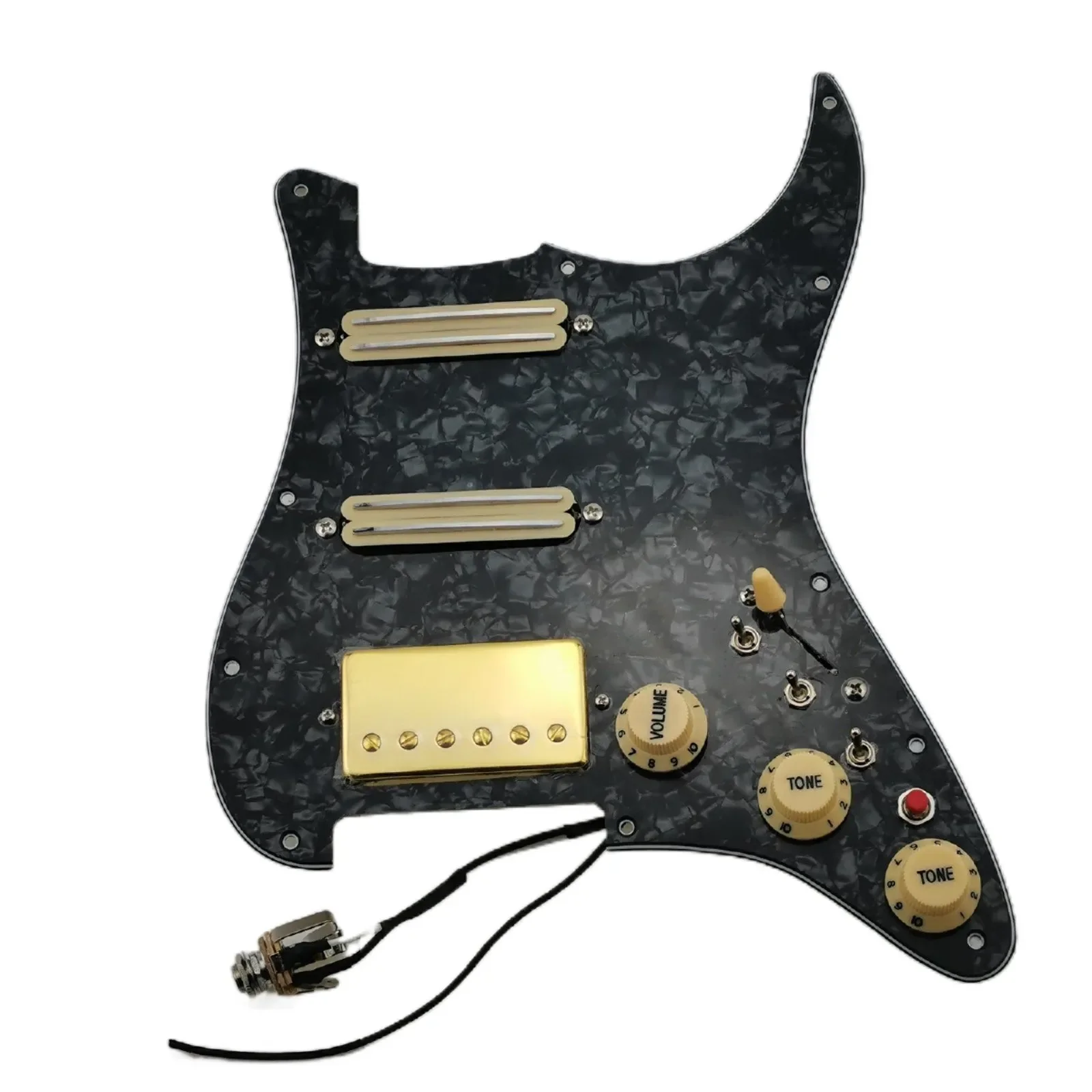 HSS Upgrade Prewired Pickguard Alnico V Pickups Humbucerk Gold Professional Accessories