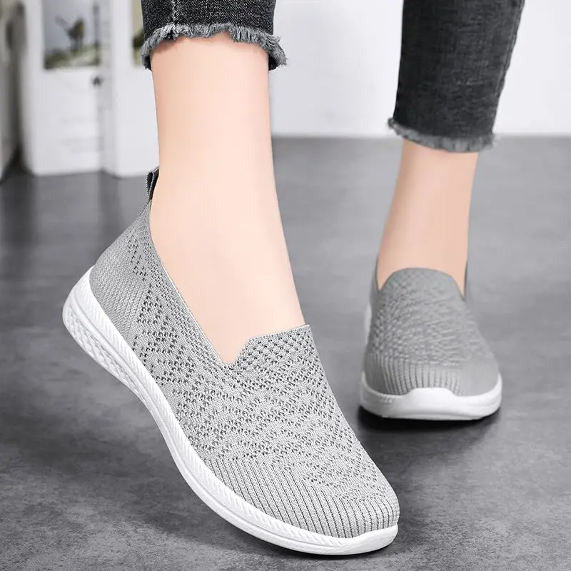 Shoes Women Sneakers Mesh Breathable Comfort Mother Soft Solid Color Fashion Female Footwear Lightweight Shoes for Women