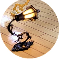 

【BS】2 шт. 1/12 Декор кукольного домика Настенный светильник Модель Сад Двор Люстра Песочный стол Светодиодный светильник