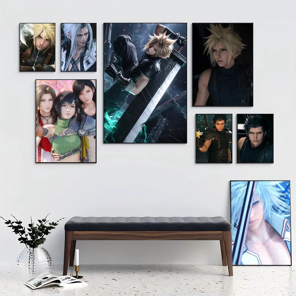 1pc Loporrits Moon Tribe FF7 Poster Self-adhesive Art Waterproof Paper Sticker Coffee House Bar Room Wall Decor