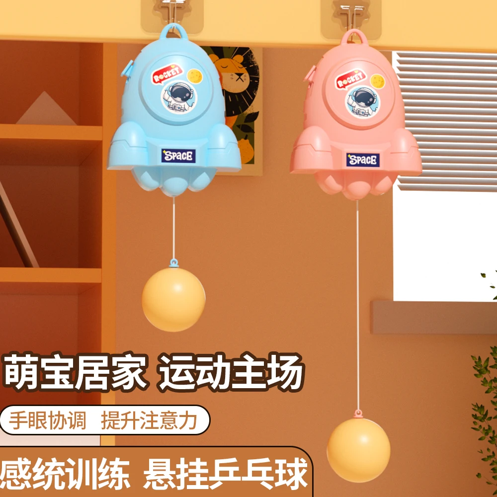 مدرب ممارسة تنس الطاولة للأطفال مع كرة معلقة للضرب، لعبة رياضية للأولاد والبنات لعبة تمرين داخلي #5