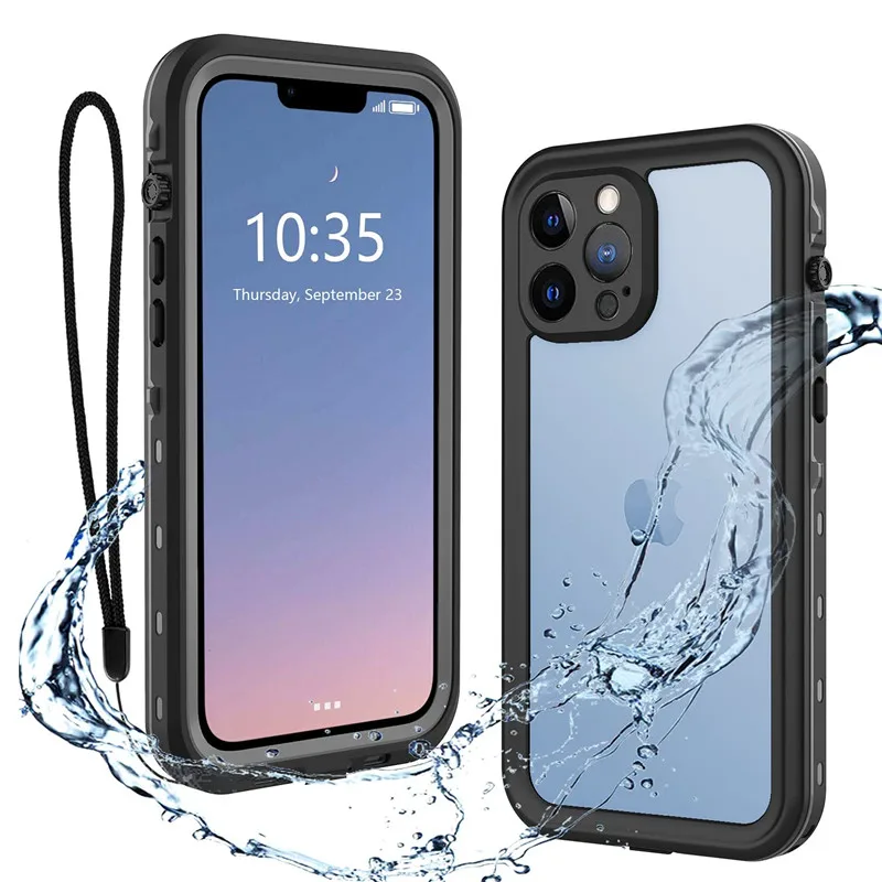 

Водонепроницаемый чехол для телефона IP68 для iPhone 16 Pro Max 15 Plus 14 Pro 13 12 11 Pro XR XS Max, пылезащитный чехол для плавания и дайвинга
