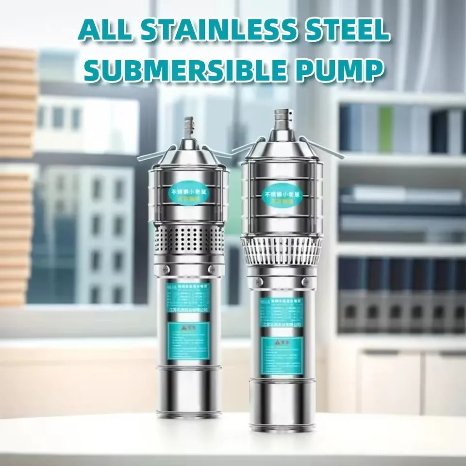 Submersible Pump 220V 380V Stainless Steel Multi-stage High Flow Oil-immersed Pump Three-phase High Pressure Water Pumps