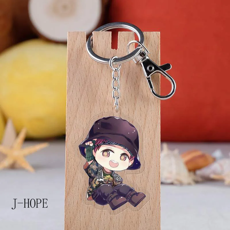 Acrylic Keychain Kpop Jimin V Suga Jhope Jungkook Jin Anime Merchandise Cute Pendant Jewelry Accessories