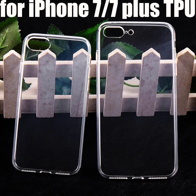 

500pcs For iPhone 7 Plus Pro TPU Case Clear Transparent Cases Protect Camera Silicon Coque Fundas Capa Back Cover for iphone7