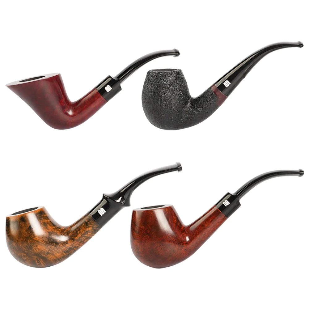 Handmade Tobacco Pipes Curved Handle Briar Wood Pipes Small Smoking Pipes Tabletop Pipes For Beginners Briar Wood Pipes hot Sale