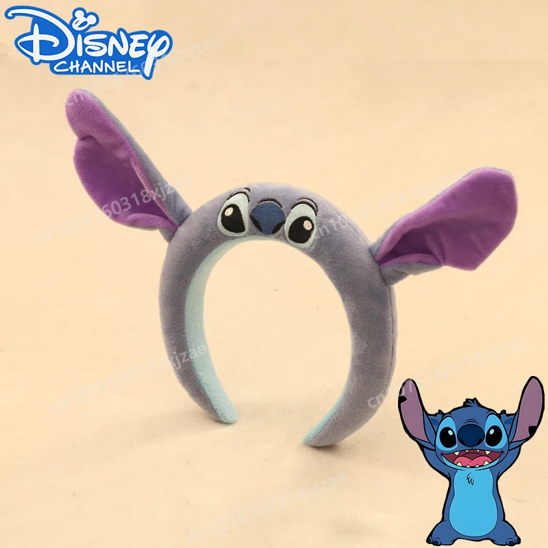 

Disney Stitch Headband Cute Cartoon Funny Carp Dinosaur Headdress Face Wash Tool Photo Prop Children Show Hair Clip Decoration