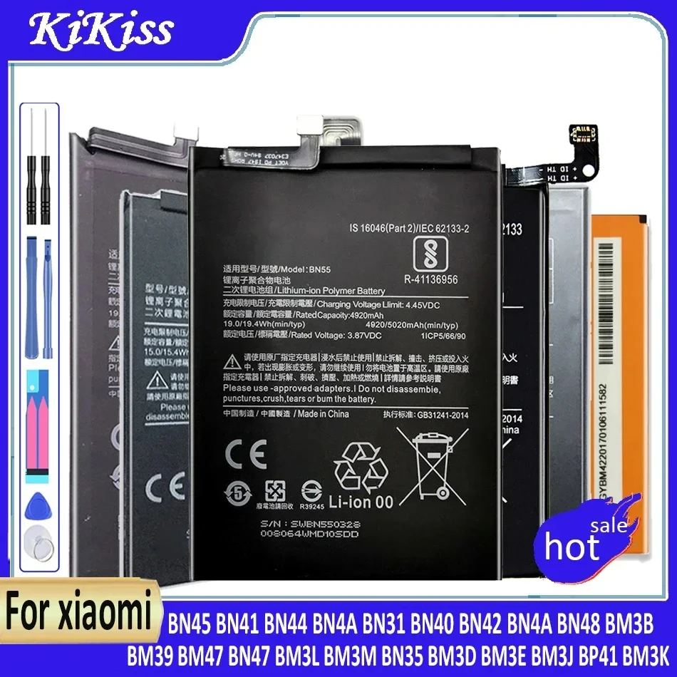 Аккумуляторы для Xiaomi BN45 BN41 BN44 BN4A BN31 BN40 BN42 BN4A BN48 BM3B BM39 BM47 BN47 BM3L BM3M BN35 BM3D BM3E BM3J BP41 BM3K