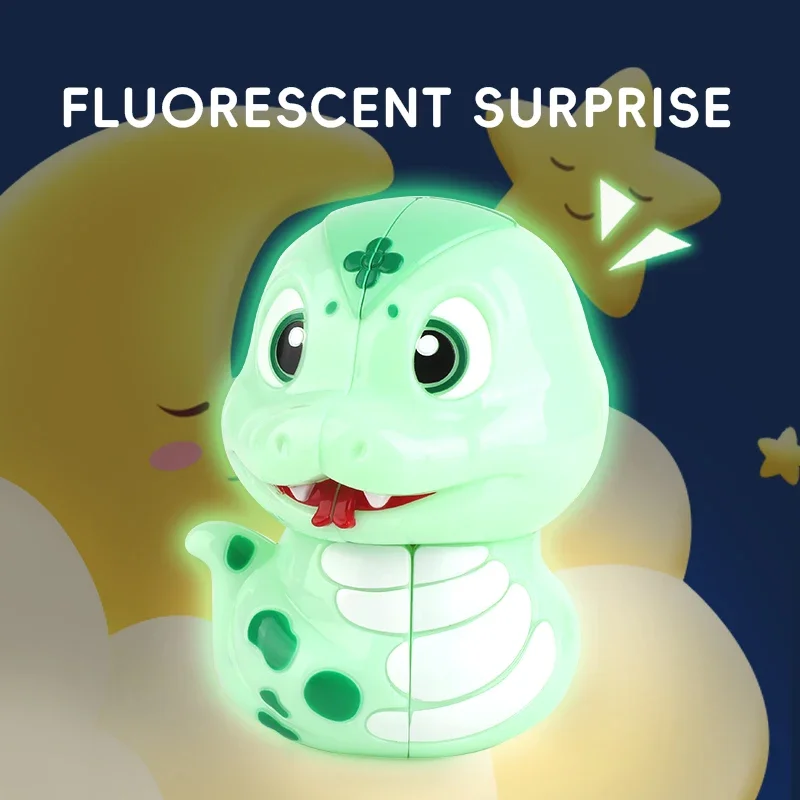Yuxin Leuke Slang Cartoon Dier Ontwerp Alien Cartoon 2x2 Magische Kubus Puzzel Speelgoed voor Kinderen Kids Gift Toy Gift