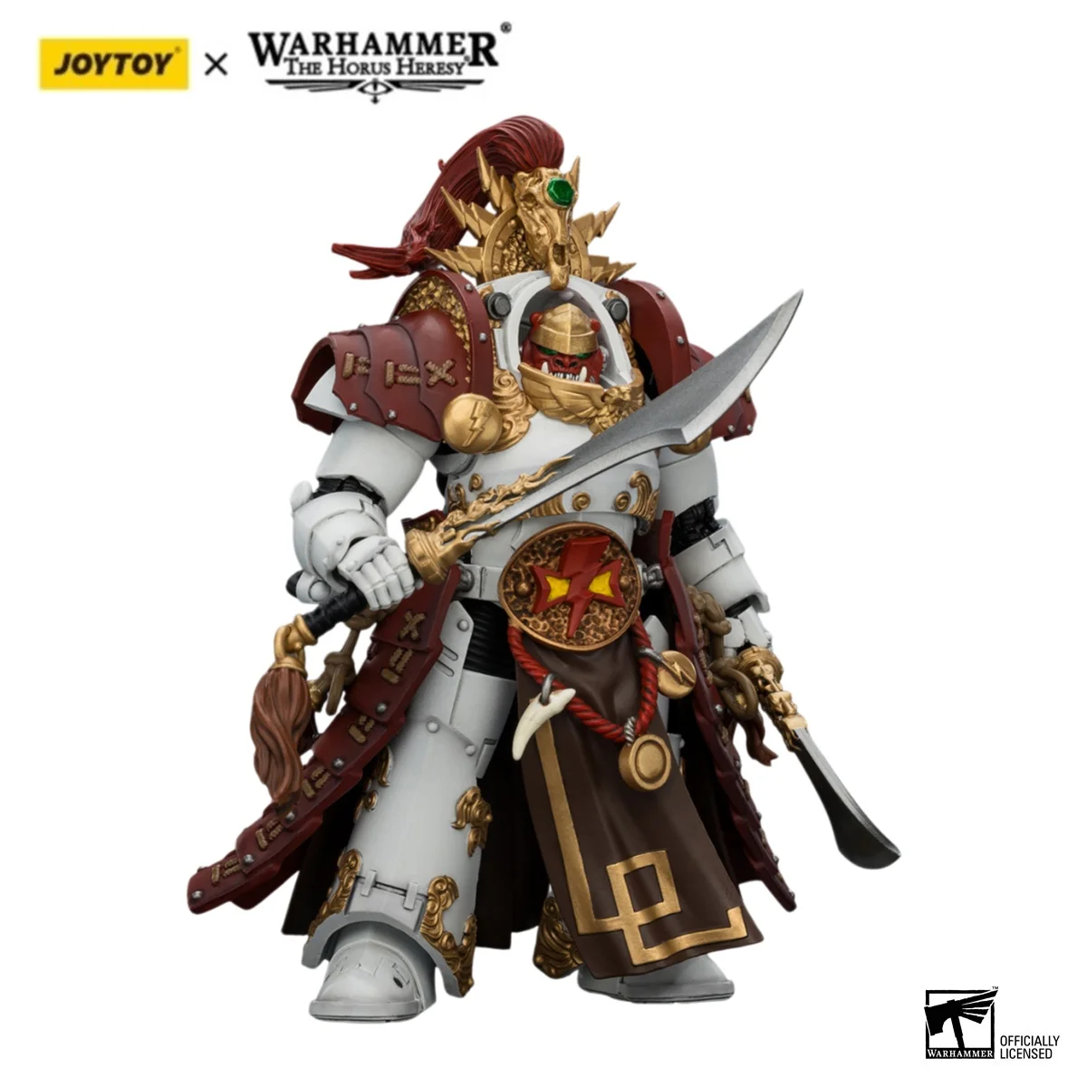 

Фигурка JOYTOY Warhammer 40000/40k White Scars Qin Xa - Мастер Кешиг с парными клинками «Хвосты дракона»