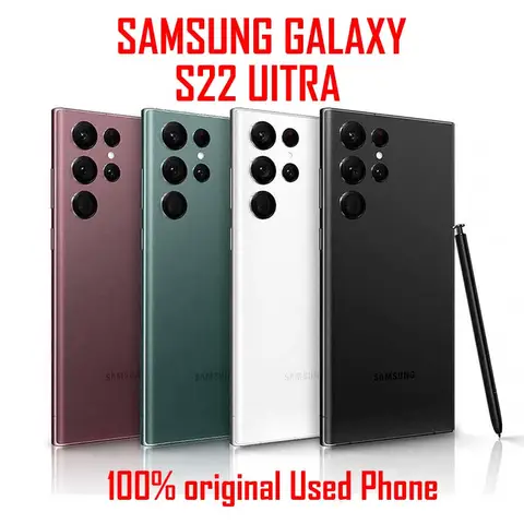 Samsung Galaxy S22 Ultra 5G S908U1 8G RAM + 128GB/256GB ROM 6.8" Octa-Core Snapdragon 888 eSim Original S22 Ultra phone