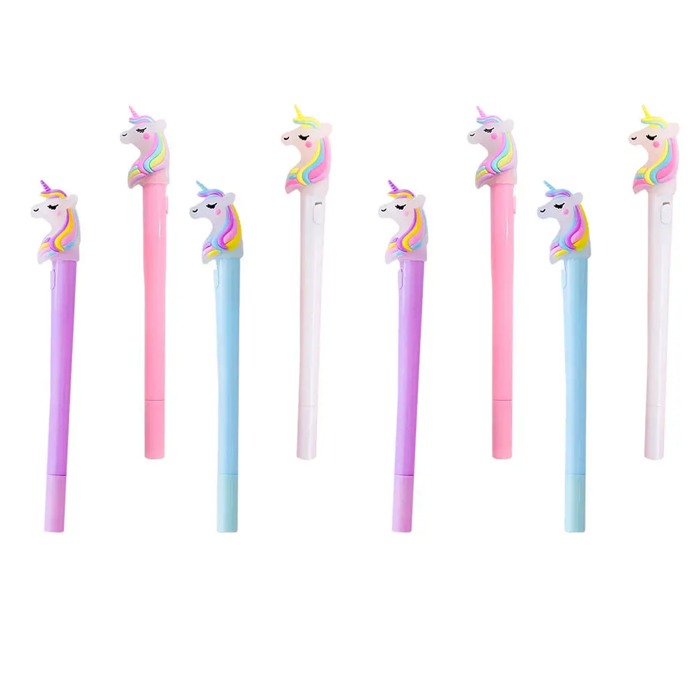 

8Pcs Light Up Gel Pens Cute Pattern Portable Writing Pens for Students School Office Stationery Designed Pen