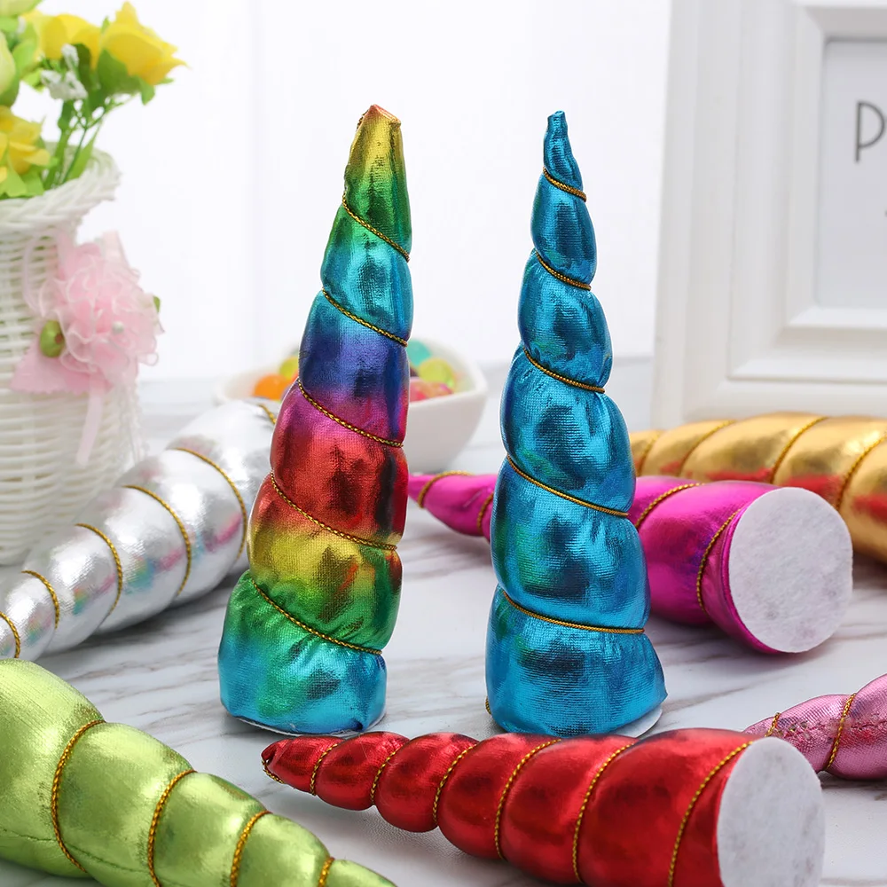 30pcs/lot High Quality Unicorn Horn Flatback Used for Diy Girls Adult Headband Clips Dog Cat Headwear Party Decoration Supplies