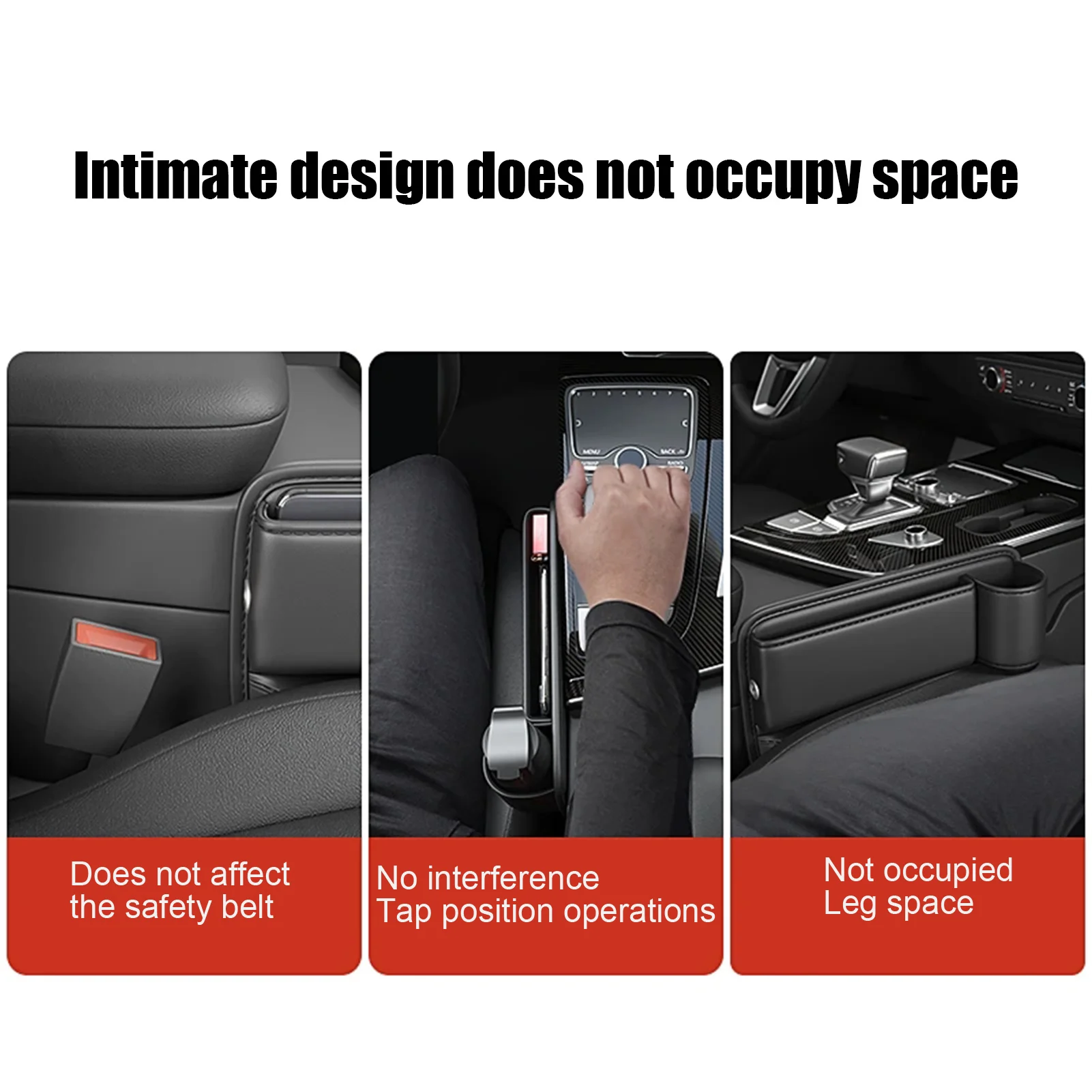 Organizador Universal para espacio de asiento de coche, bolsa impermeable y antiarañazos para teléfonos, gafas, llaves y tarjetas, diseño