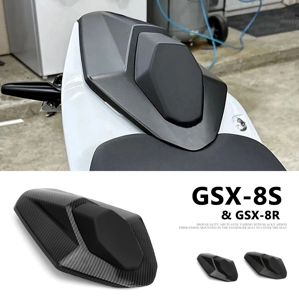 New Motorcycle Black Carbon Fiber Pillion Rear Seat Cover Cowl Fairing For Suzuki GSX-8S GSX8S GSX-8R GSX8R GSX 8S 8R 2023 2024