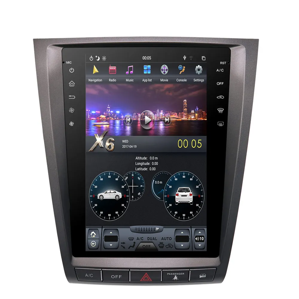 For Lexus GS GS300 GS460 GS350 2004-2012 Android 13 Tesla Screen Car Radio Player GPS Navigation Video Multimedia